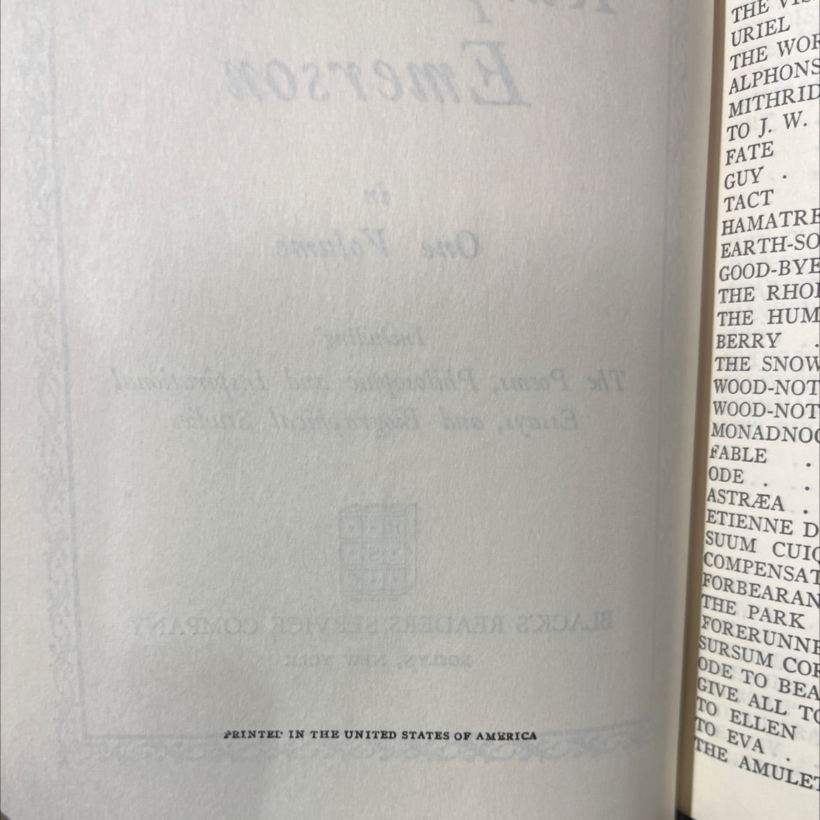 the works of ralph waldo emerson in one volume including the poems, philosophic and inspirational essays, and image 3