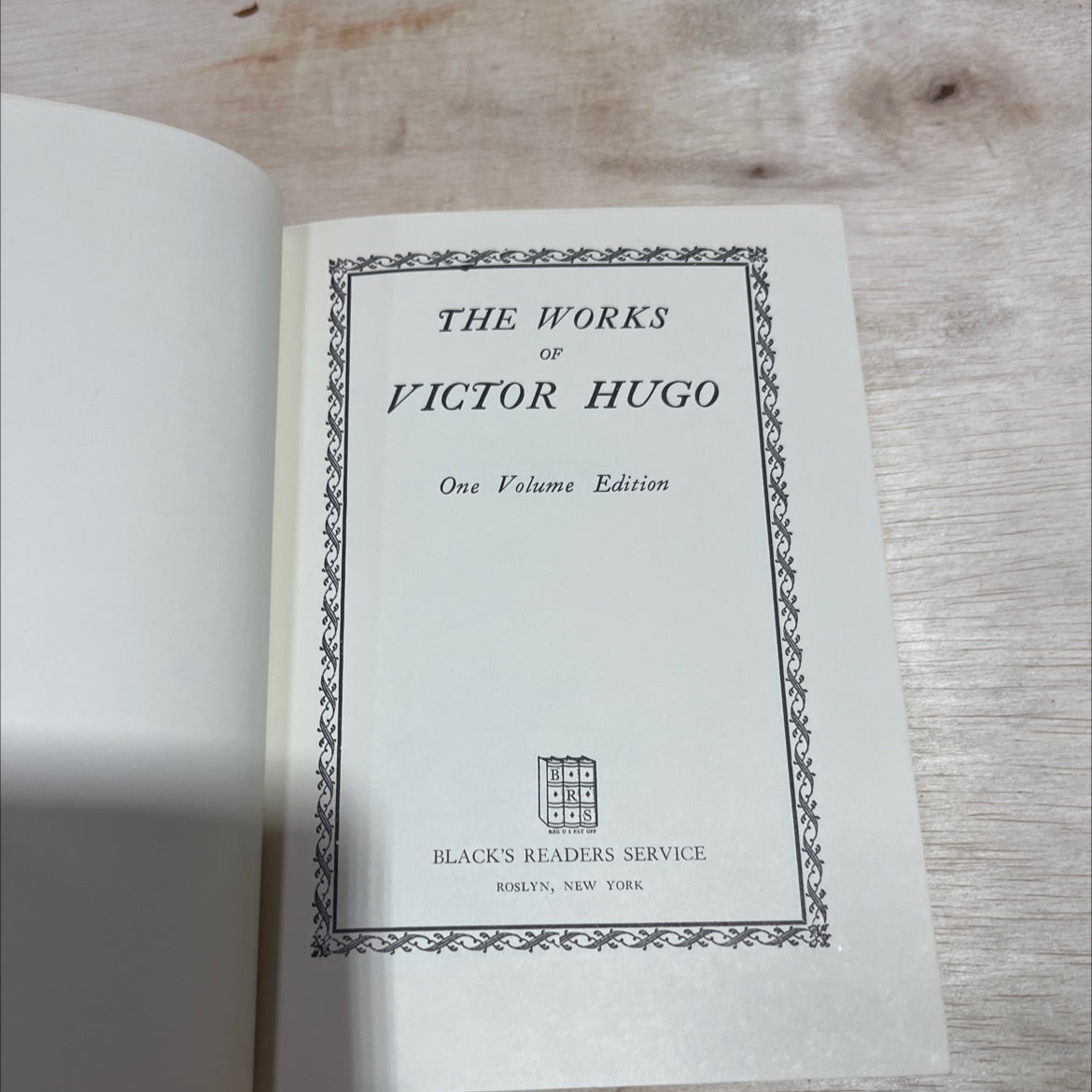 the works of victor hugo one volume edition book, by victor hugo, 1943 Hardcover image 2