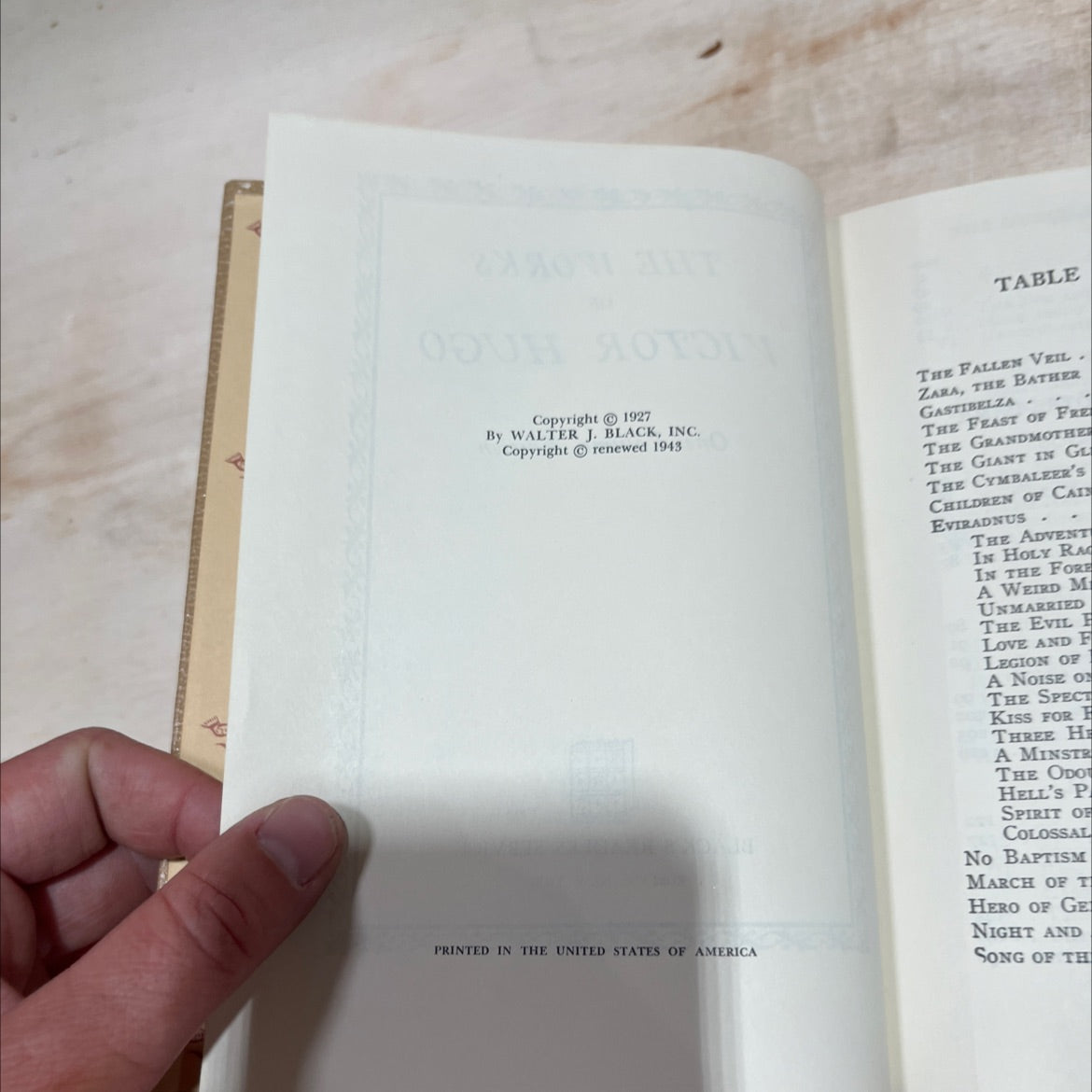 the works of victor hugo one volume edition book, by victor hugo, 1943 Hardcover image 3