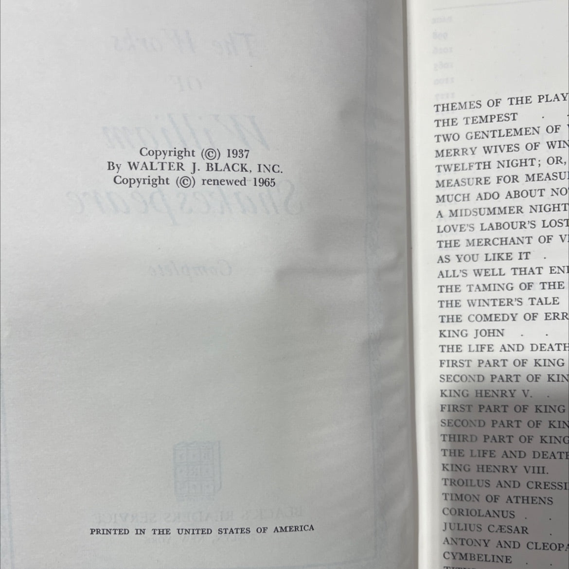 the works of william shakespeare complete book, by william shakespeare, 1965 Hardcover image 3