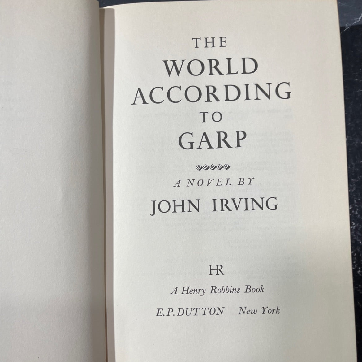 the world according to garp book, by john irving, 1978 Hardcover image 2