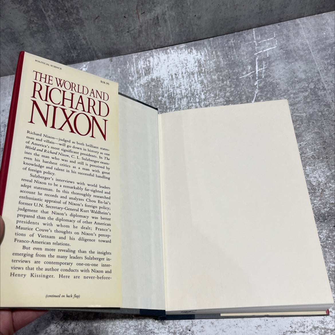 the world and richard nixon book, by C. L. Sulzberger, 1987 Hardcover image 4