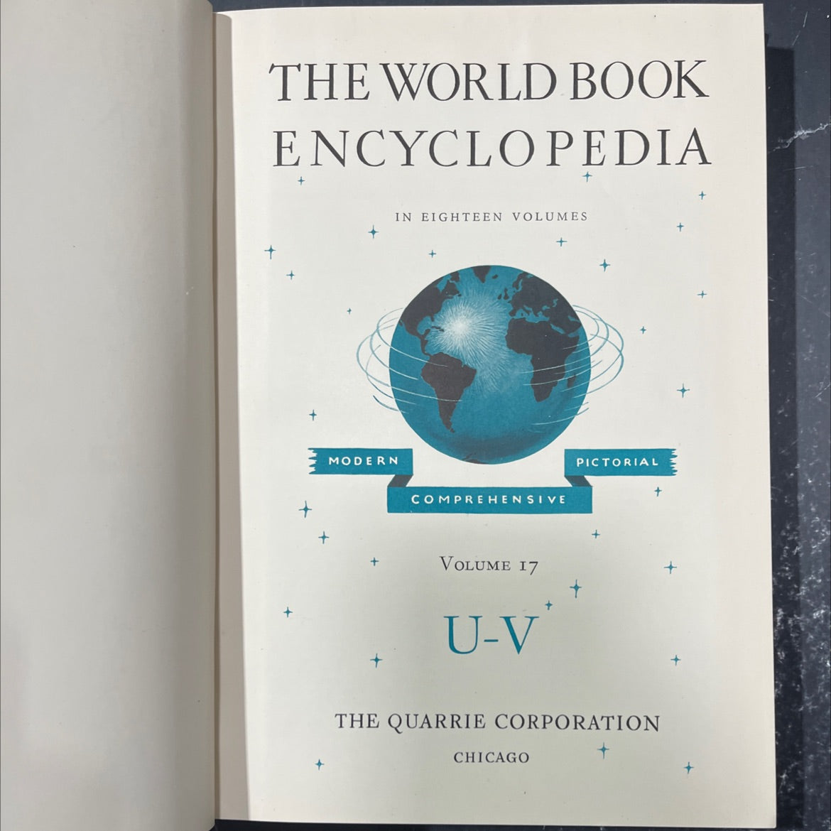 the world book encyclopedia in eighteen volumes + modern comprehensive volume 17 u-v pictorial book, by the quarrie image 2