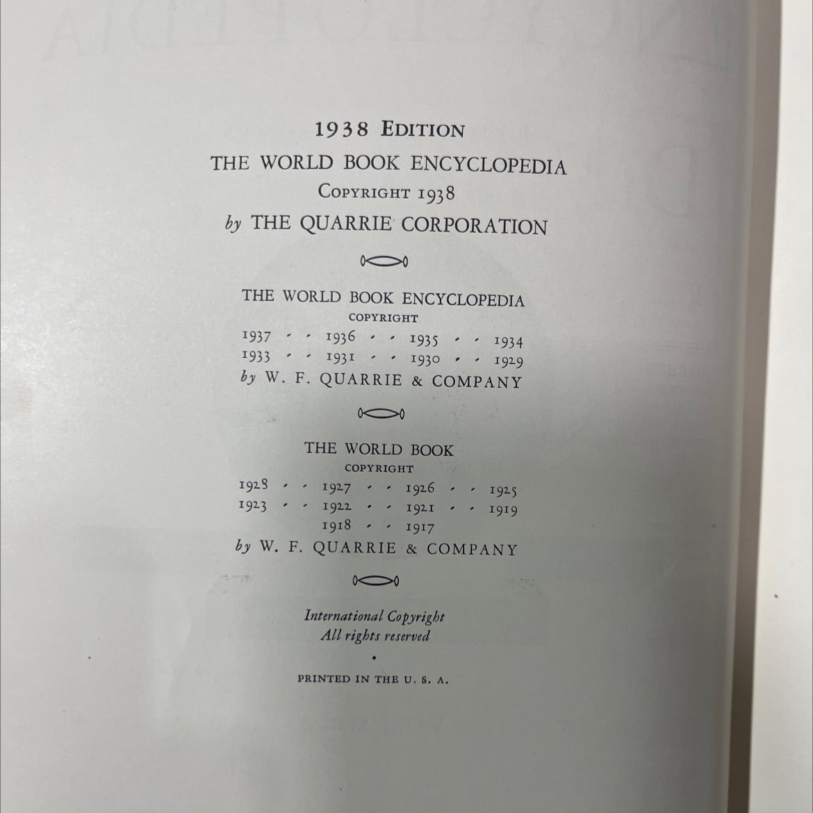 the world book encyclopedia book, by unknown, 1938 Hardcover image 3