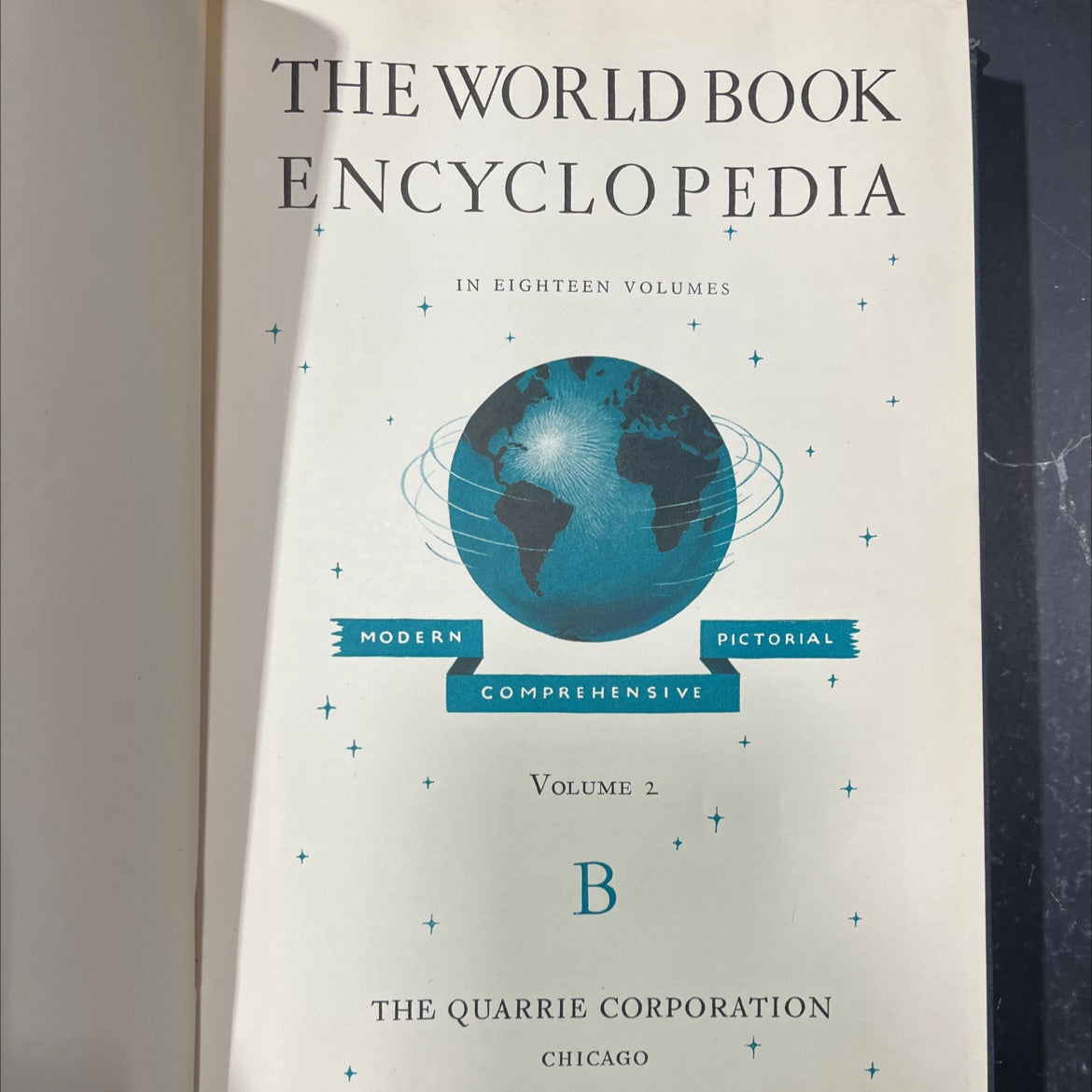 the world book encyclopedia book, by the quarrie corporation, 1938 Hardcover image 2