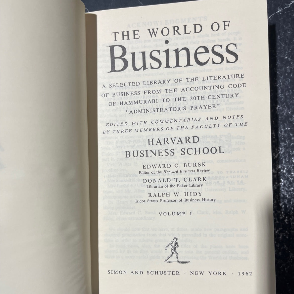 the world of business book, by Edward C. Bursk, Donald T. Clark, Ralph W. Hidy, 1962 Hardcover image 2