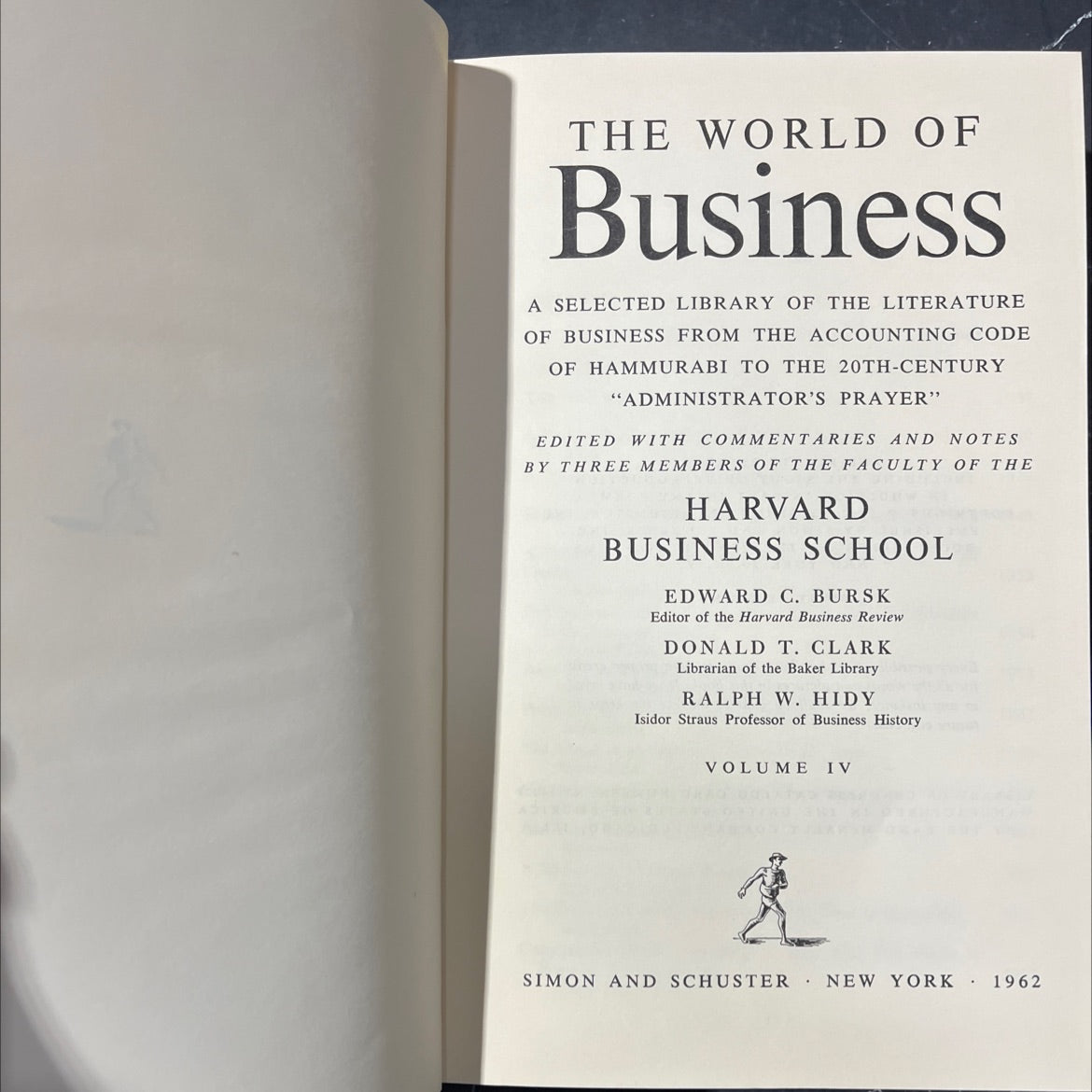 the world of business book, by edward c. bursk, donald t. clark, ralph w. hidy, 1962 Hardcover image 2