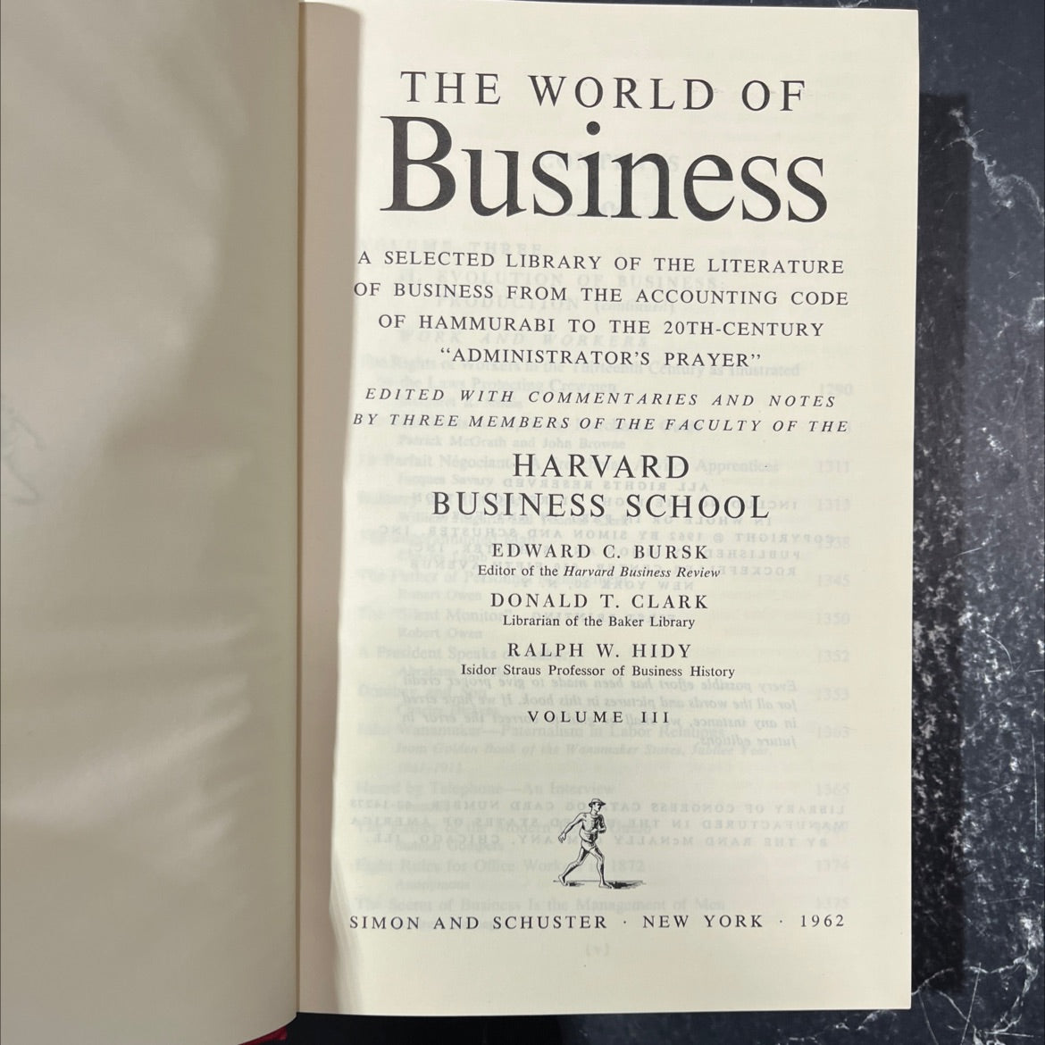 the world of business book, by Patrick McGrath, Edward C. Bursk, Donald T. Clark, Ralph W. Hidy, 1963 Hardcover image 2