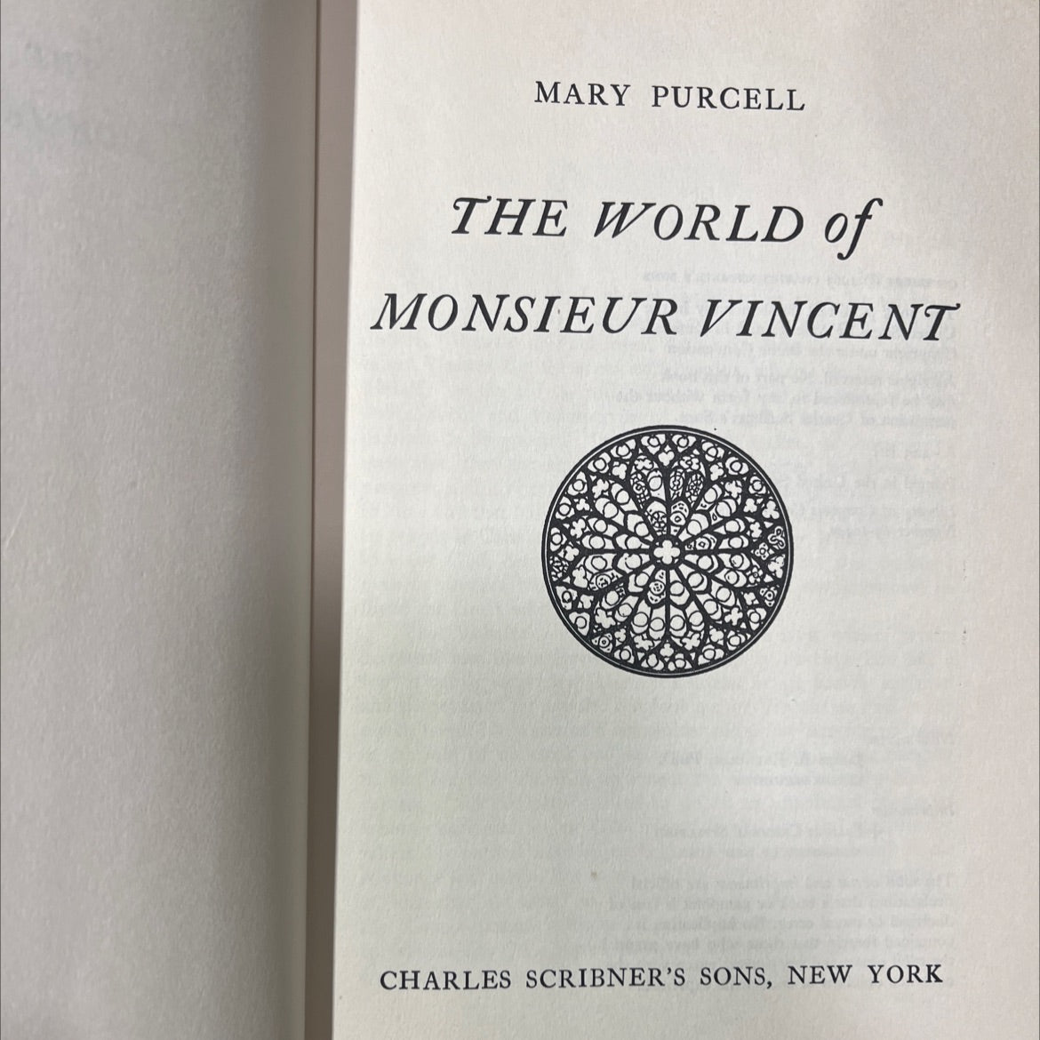 the world of monsieur vincent book, by mary purcell, 1963 Hardcover image 2