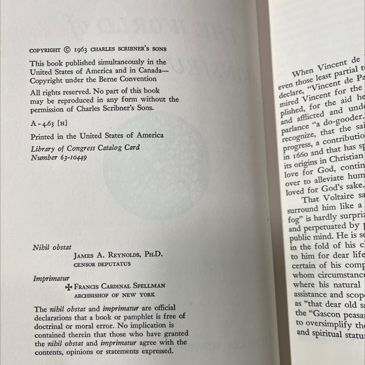 the world of monsieur vincent book, by mary purcell, 1963 Hardcover image 3