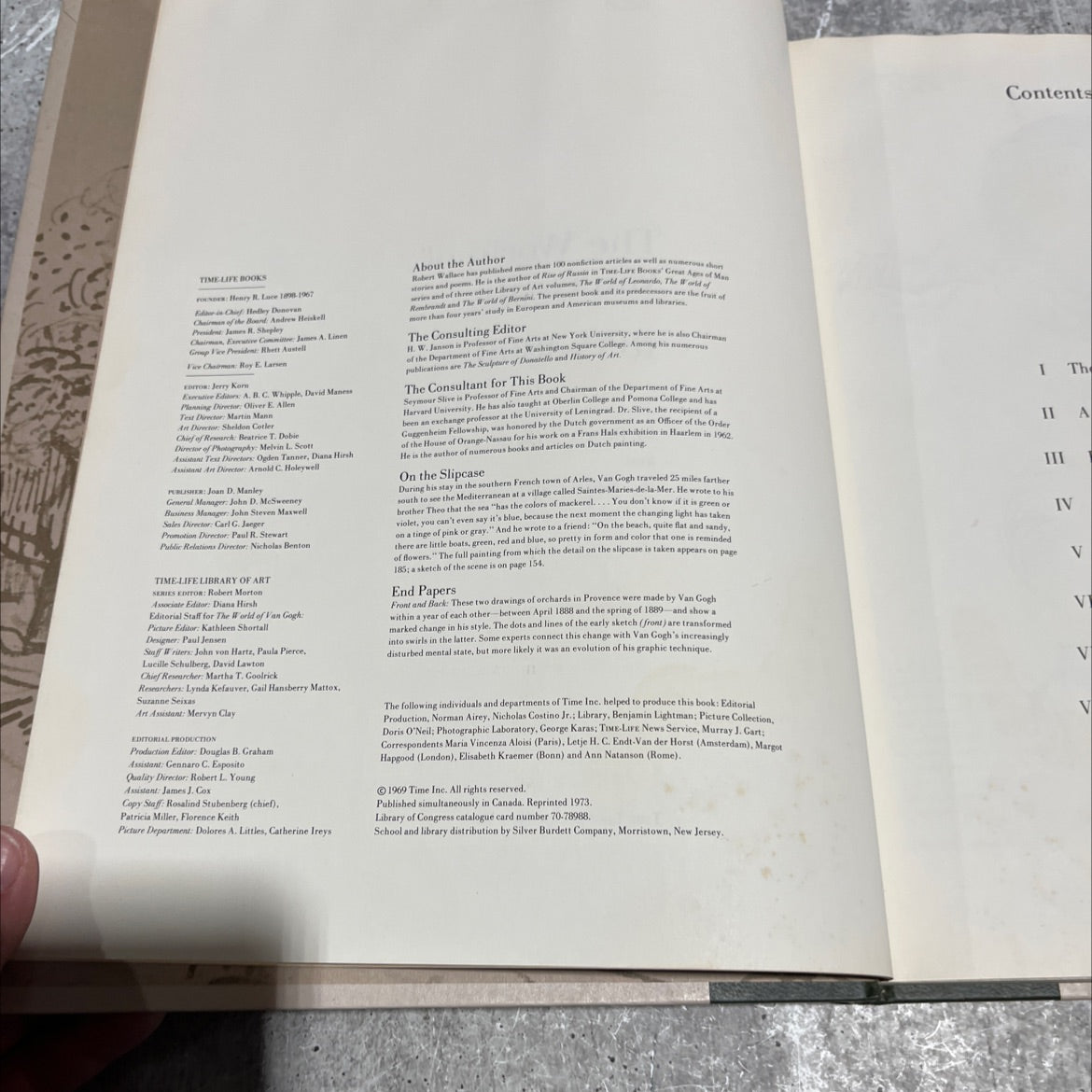 the world of van gogh book, by Robert Wallace, 1973 Hardcover image 3