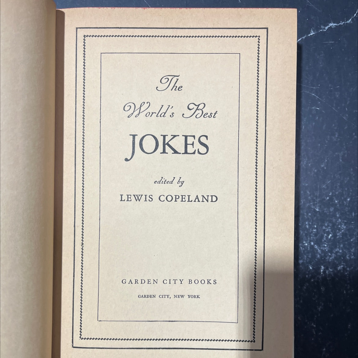the world's best jokes book, by lewis copeland, 1936 Hardcover image 2