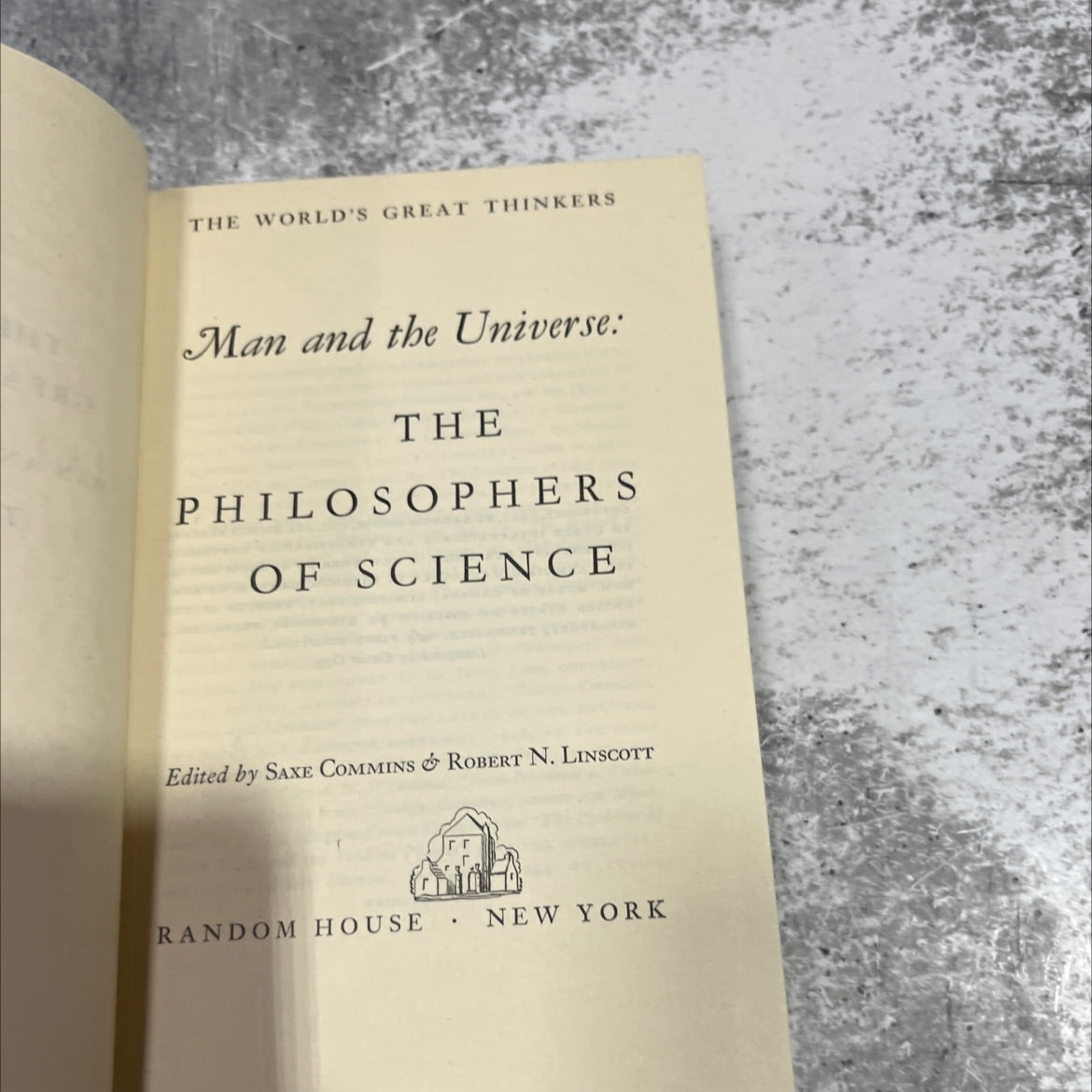 the world's great thinkers man and the universe: the philosophers of science book, by saxe commins & robert n. image 2