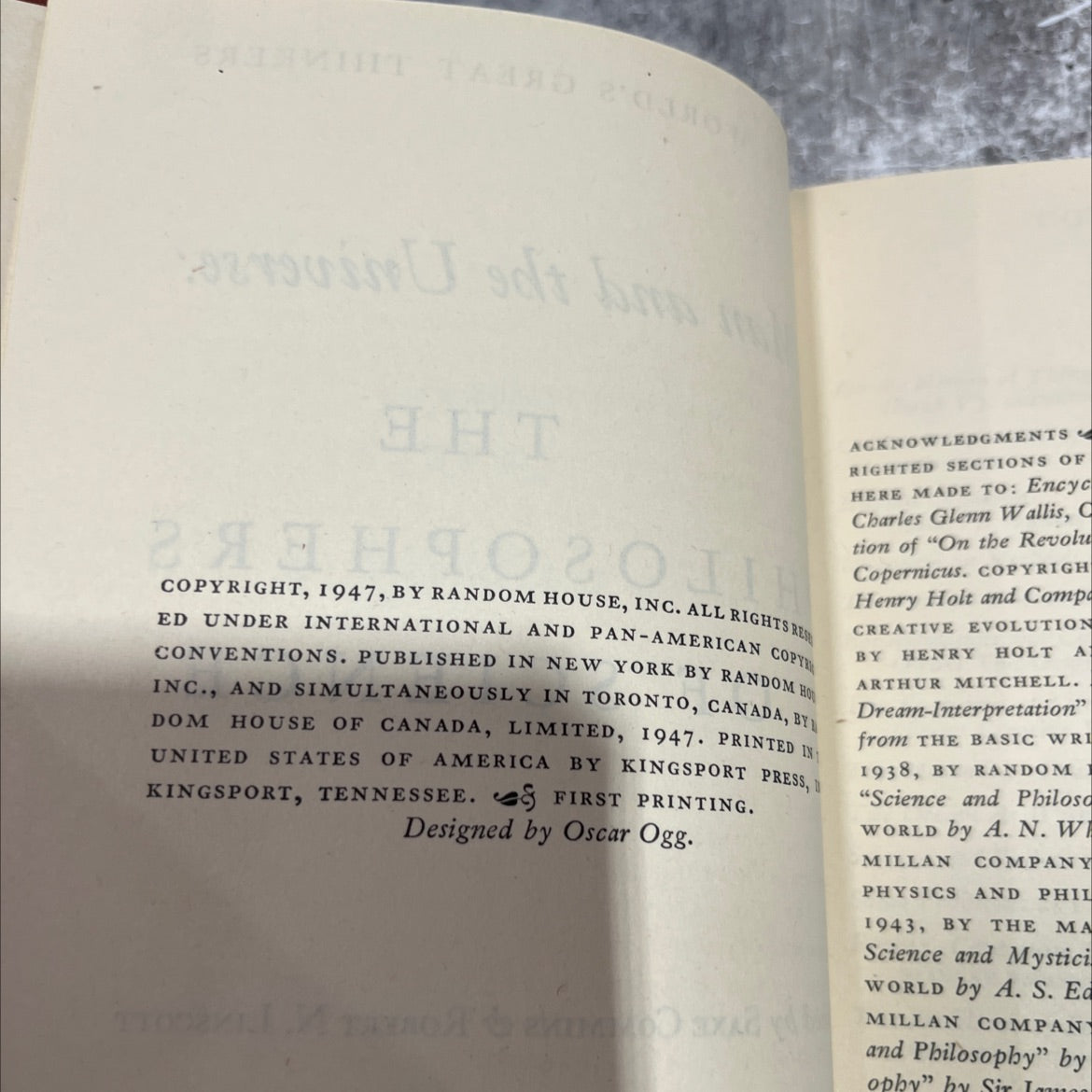 the world's great thinkers man and the universe: the philosophers of science book, by saxe commins & robert n. image 3
