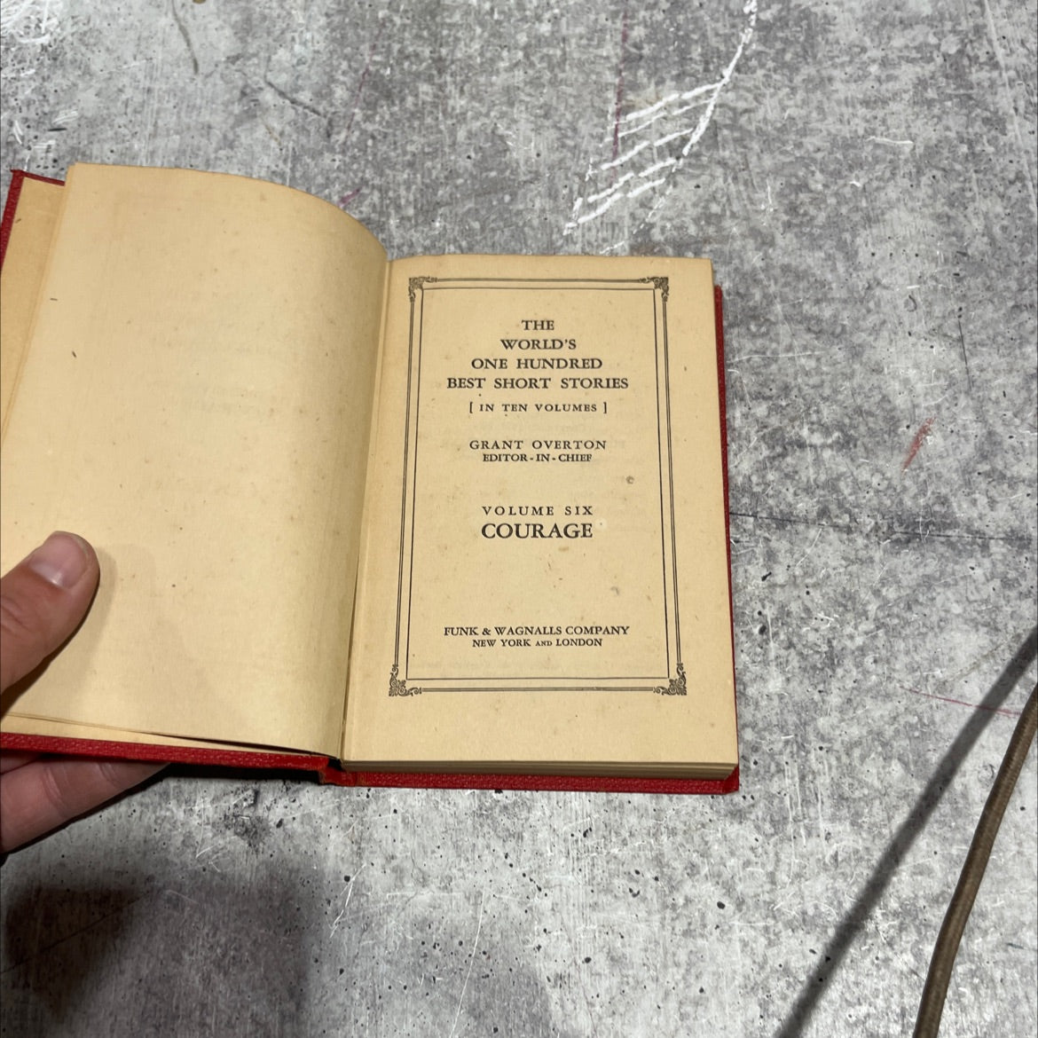 the world's one hundred best short stories in ten volumes volume six courage book, by grant overton, 1927 Hardcover image 2