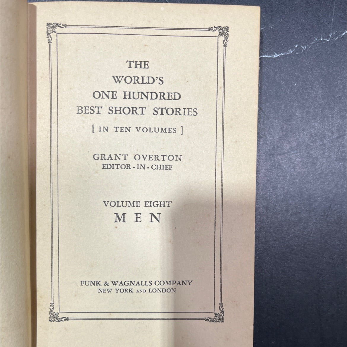 the world's one hundred best short stories book, by grant overton, 1927 Hardcover image 2