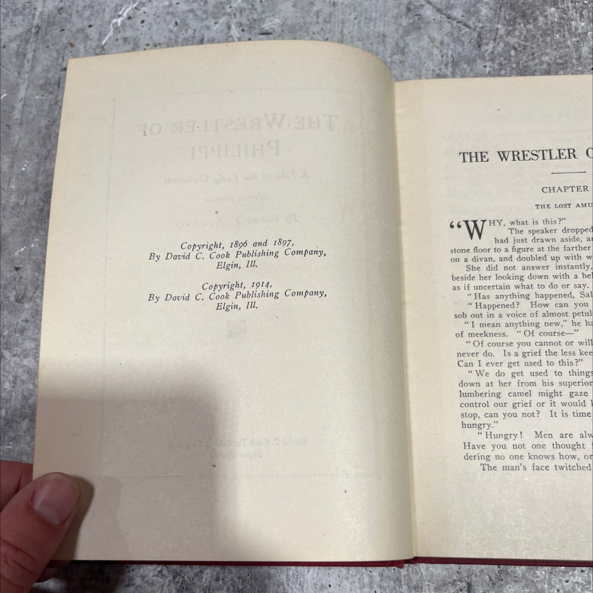 the wrestler of philippi a tale of the early christians revised edition book, by fannie e. newberry, 1914 Hardcover image 3