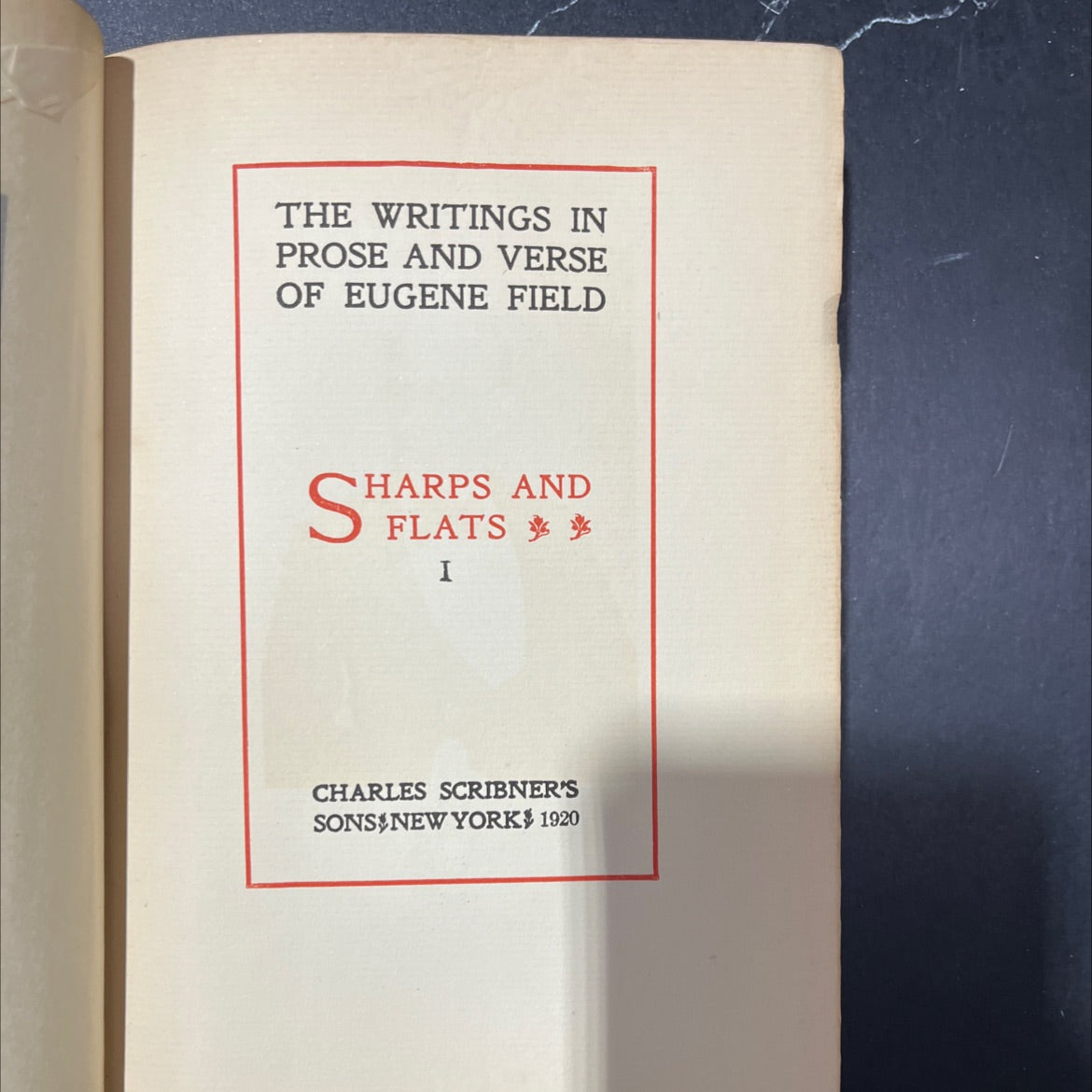 the writings in prose and verse of eugene field harps and sharp flats book, by eugene field, 1920 Hardcover image 2