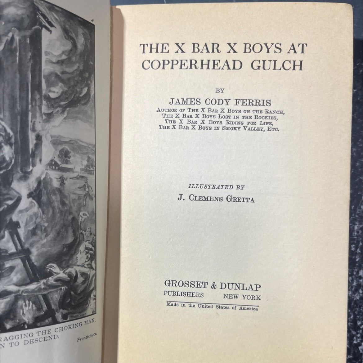 the x bar x boys at copperhead gulch book, by james cody ferris, 1933 Hardcover image 2