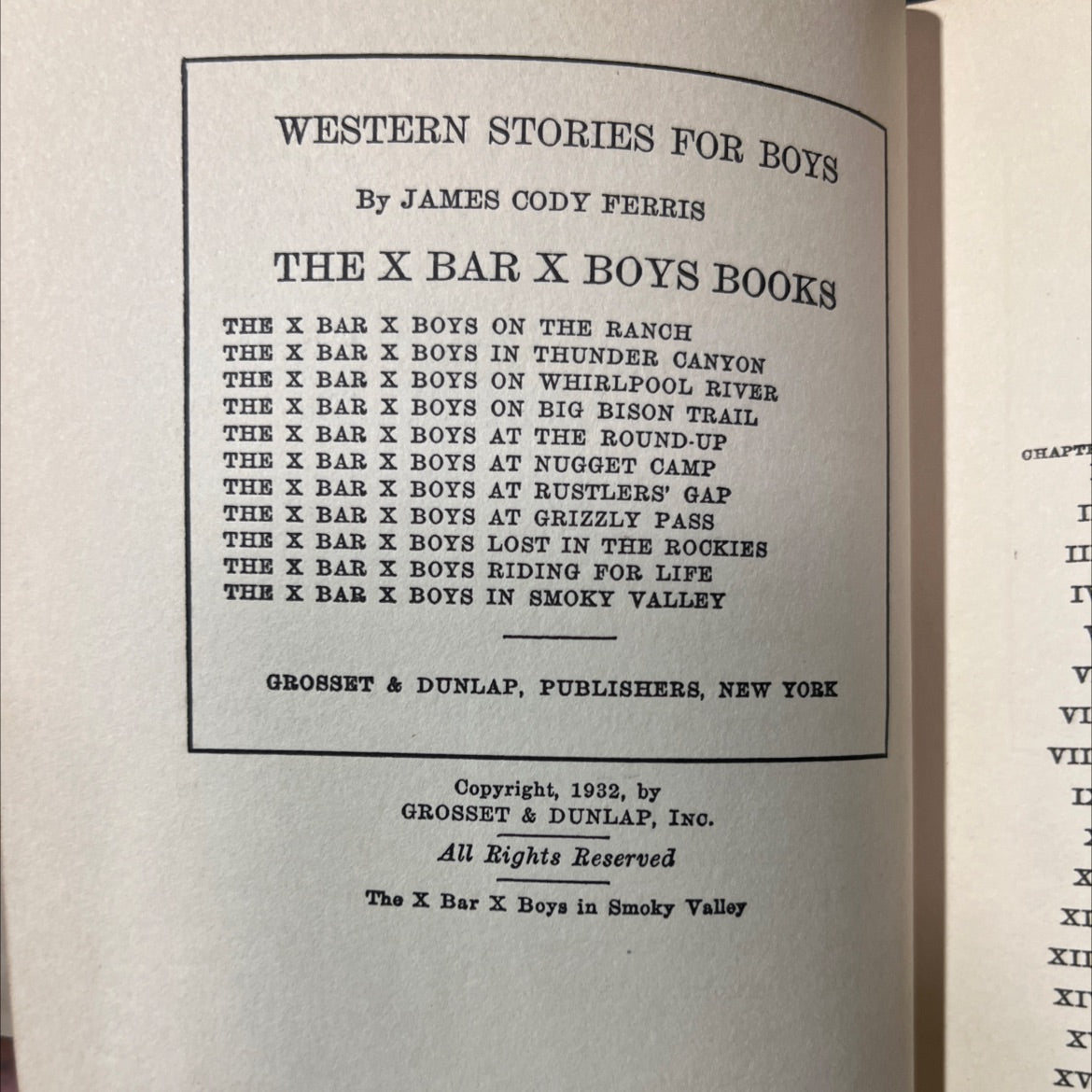the x bar x boys in smoky valley book, by james cody ferris, 1932 Hardcover image 3