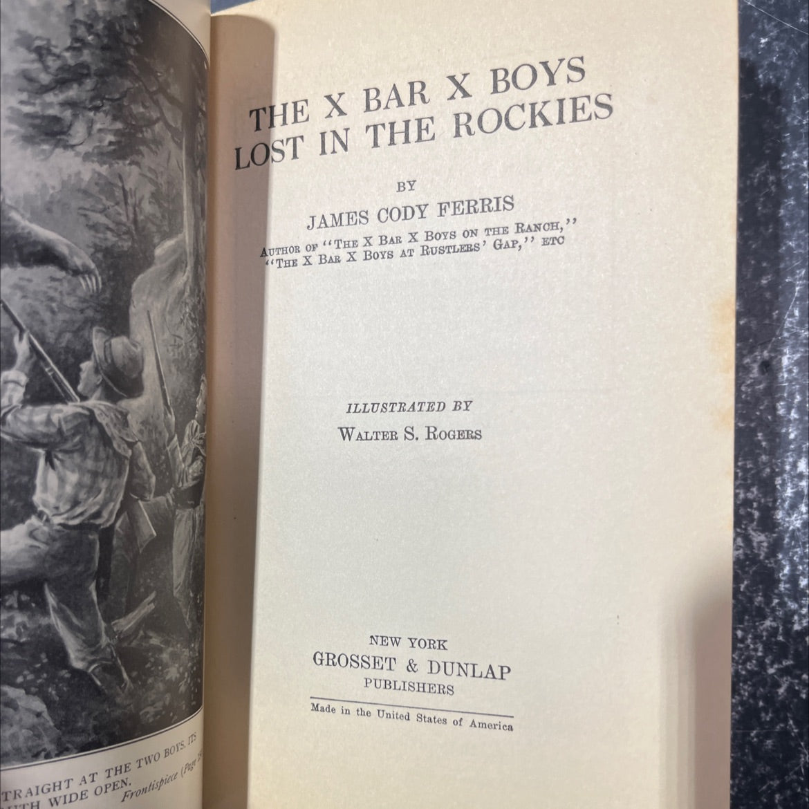 the x bar x boys lost in the rockies book, by james cody ferris, 1930 Hardcover image 2