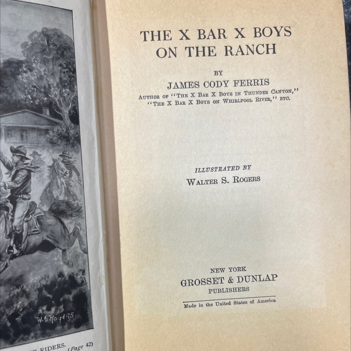 the x bar x boys on the ranch book, by james cody ferris, 1926 Hardcover image 2