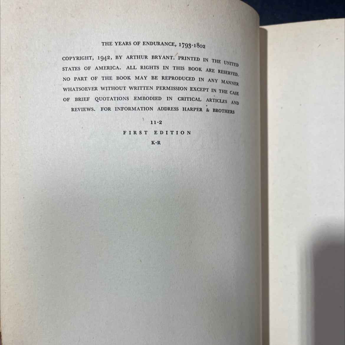 the years of endurance, 1793-1802 book, by arthur bryant, 1942 Hardcover image 3