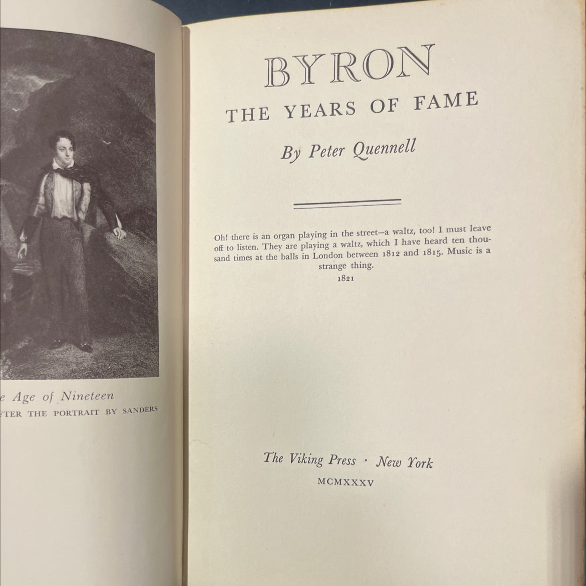 the years of fame book, by Peter Quennell, 1935 Hardcover image 2