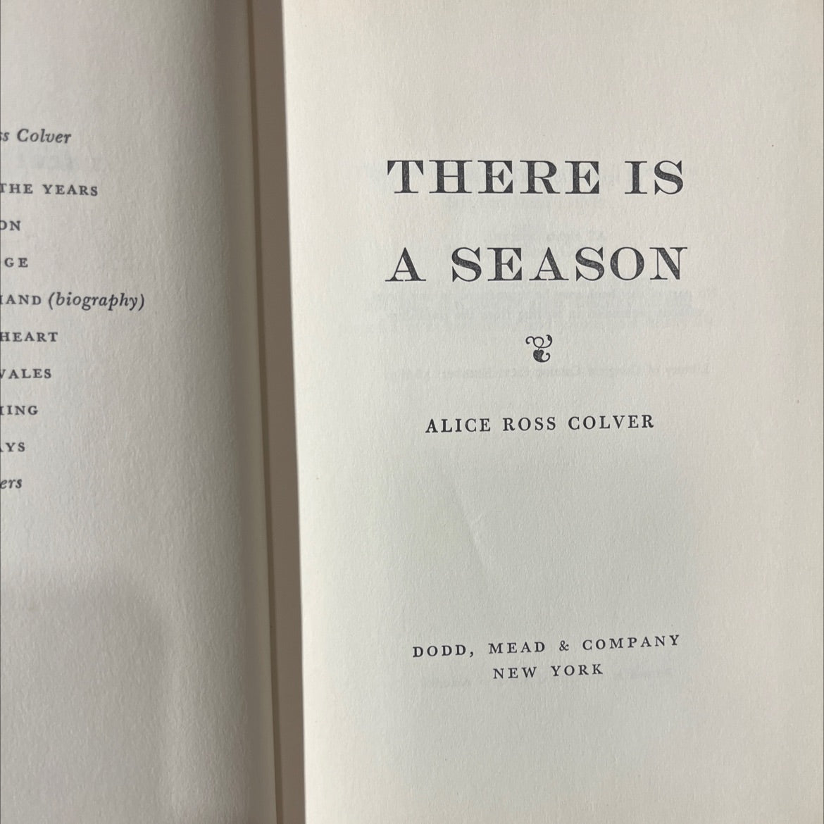 the years on ge and heart vales there is a season book, by alice ross colver, 1957 Hardcover image 2
