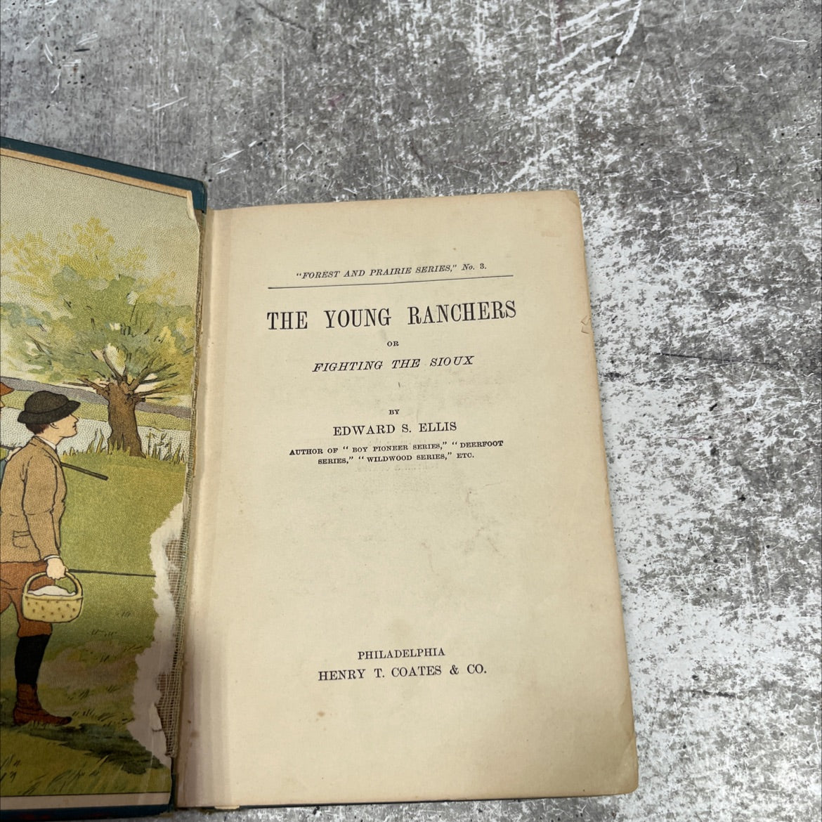 the young ranchers or fighting the sioux book, by edward s. ellis, 1895 Hardcover image 2