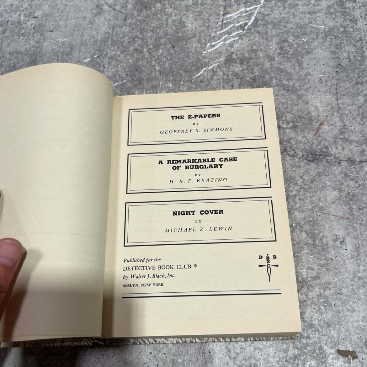 the z-papers book, by geoffrey s. simmons, 1976 Hardcover image 2