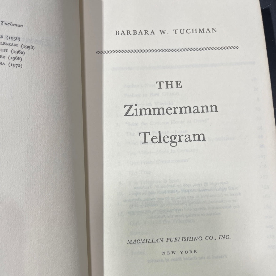 the zimmermann telegram book, by barbara w. tuchman, 1972 Hardcover image 2