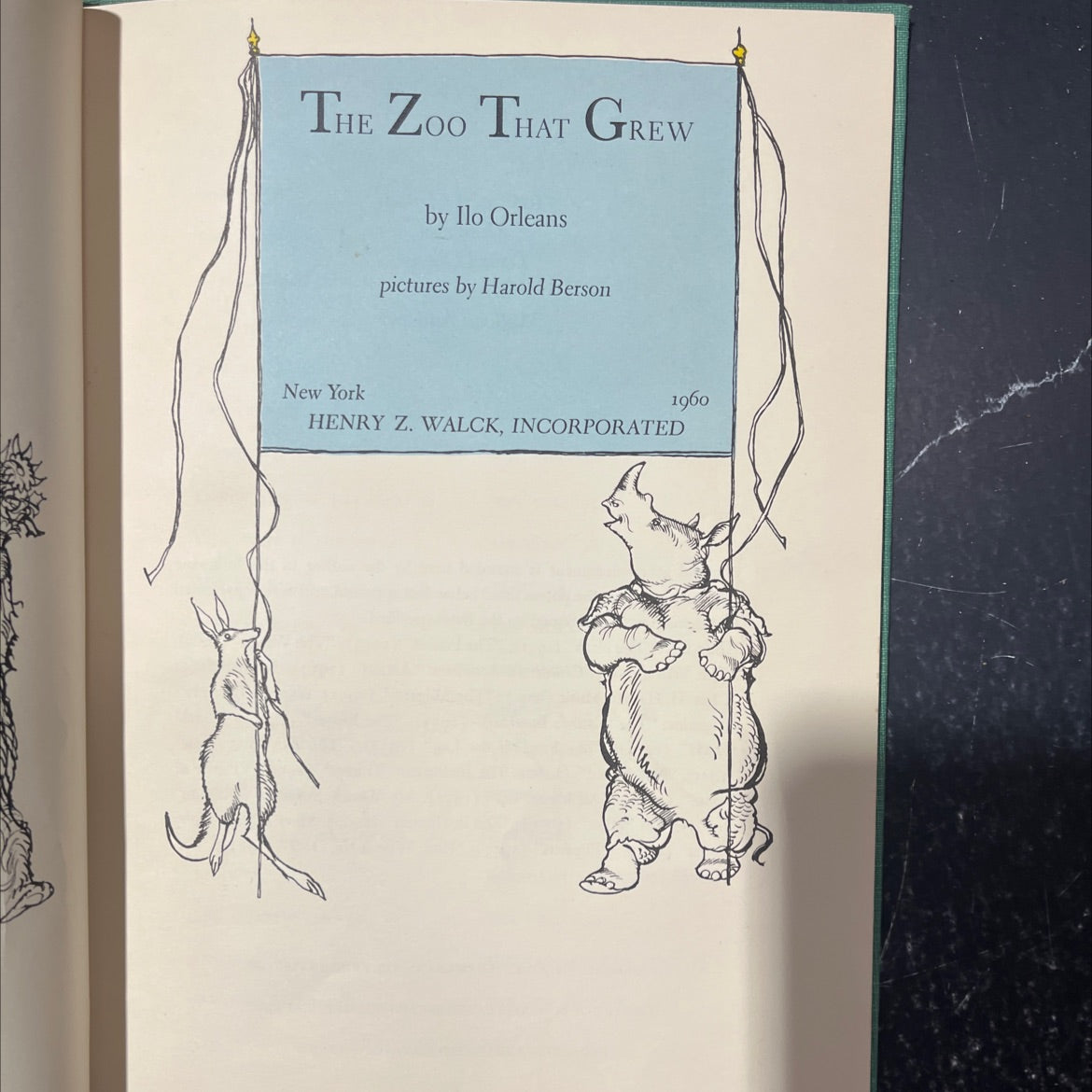 the zoo that grew book, by ilo orleans, 1960 Hardcover image 2