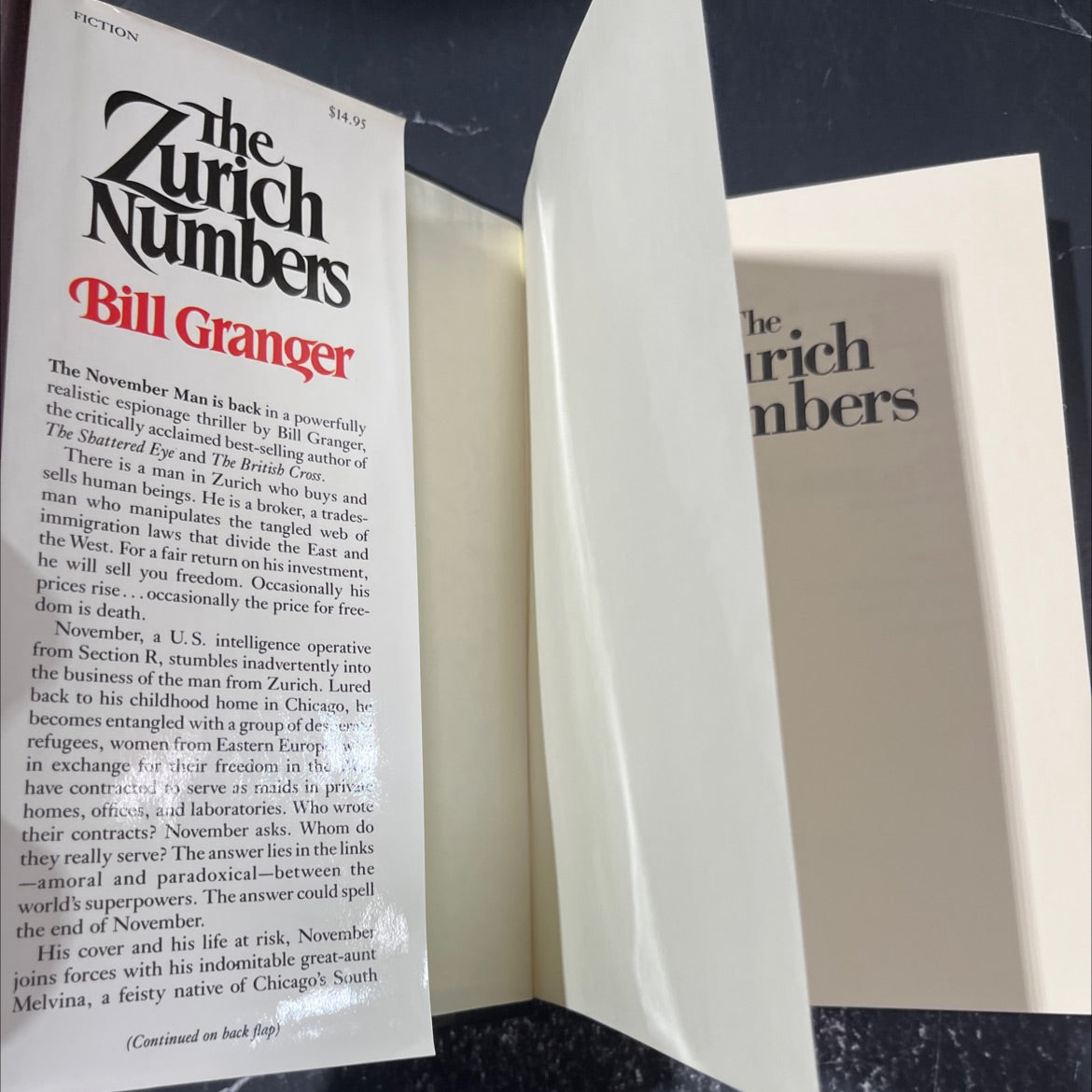 the zurich numbers book, by Bill Granger, 1984 Hardcover image 4