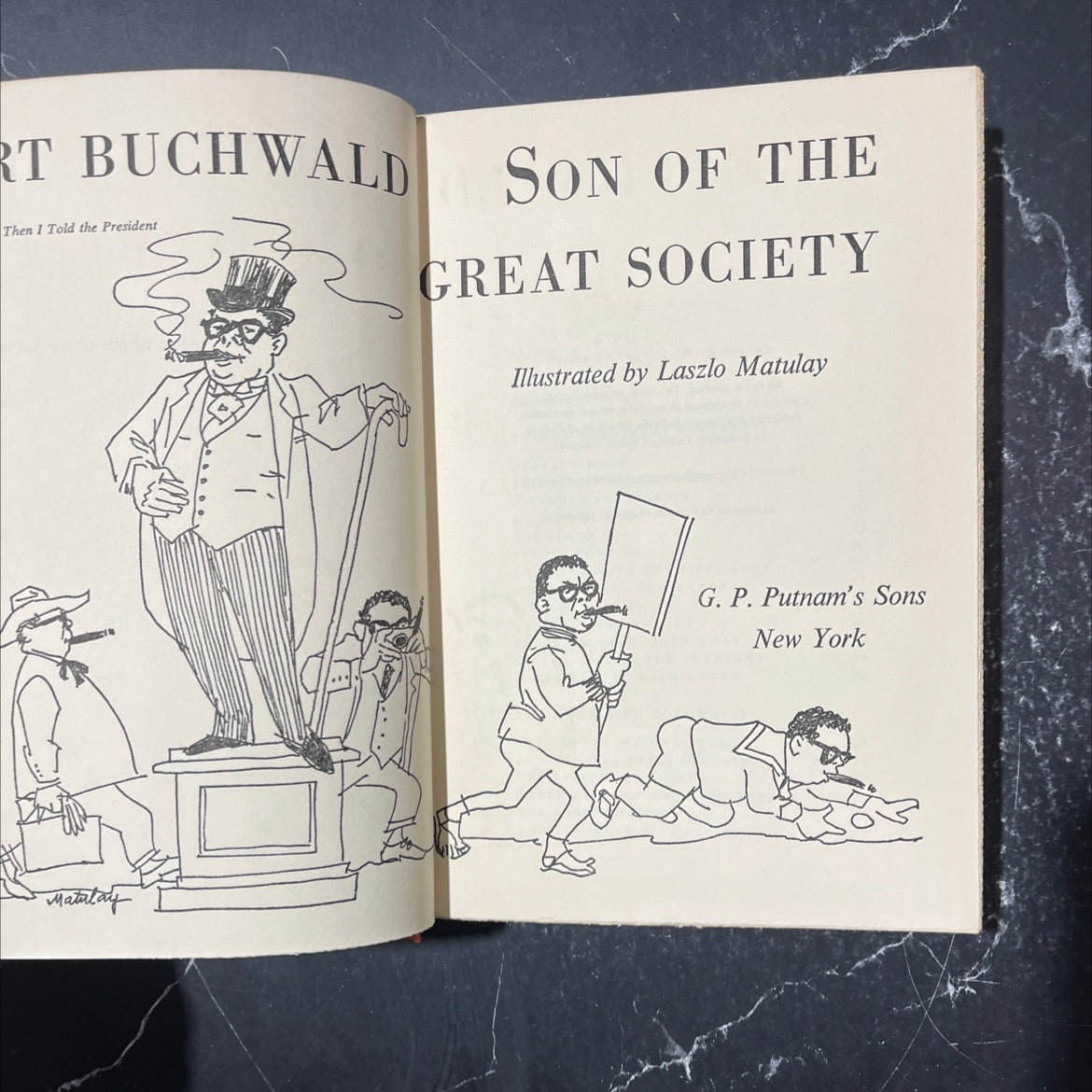 then i told the president book, by Art Buchwald, 1966 Hardcover image 2
