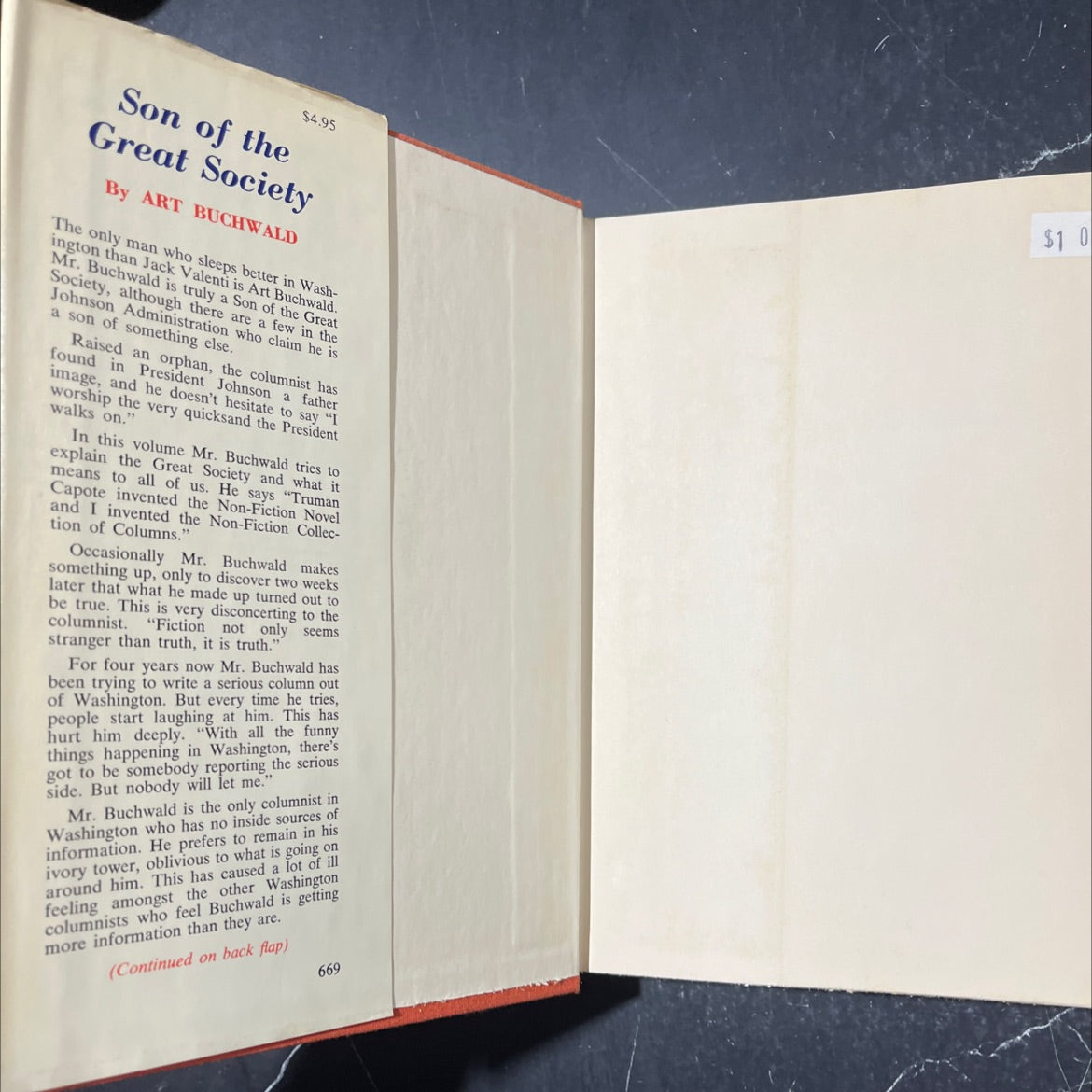 then i told the president book, by Art Buchwald, 1966 Hardcover image 4