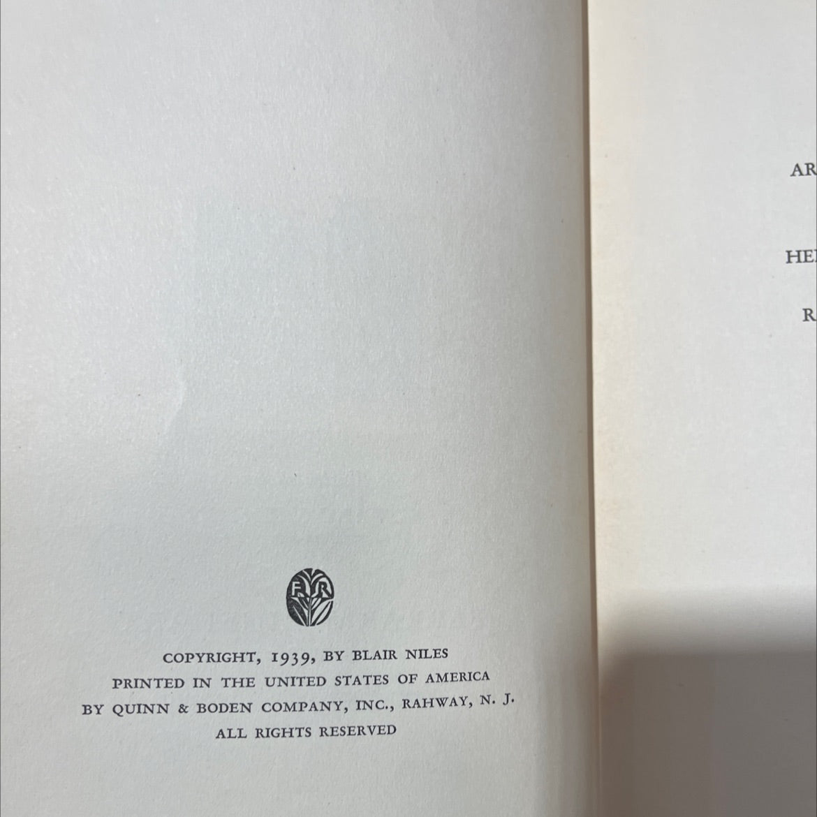 then james book, by blair niles, 1939 Hardcover image 3