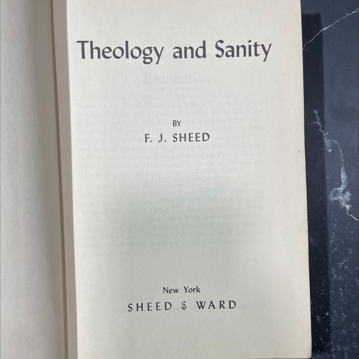 theology and sanity book, by f. j. sheed, 1958 Hardcover image 2