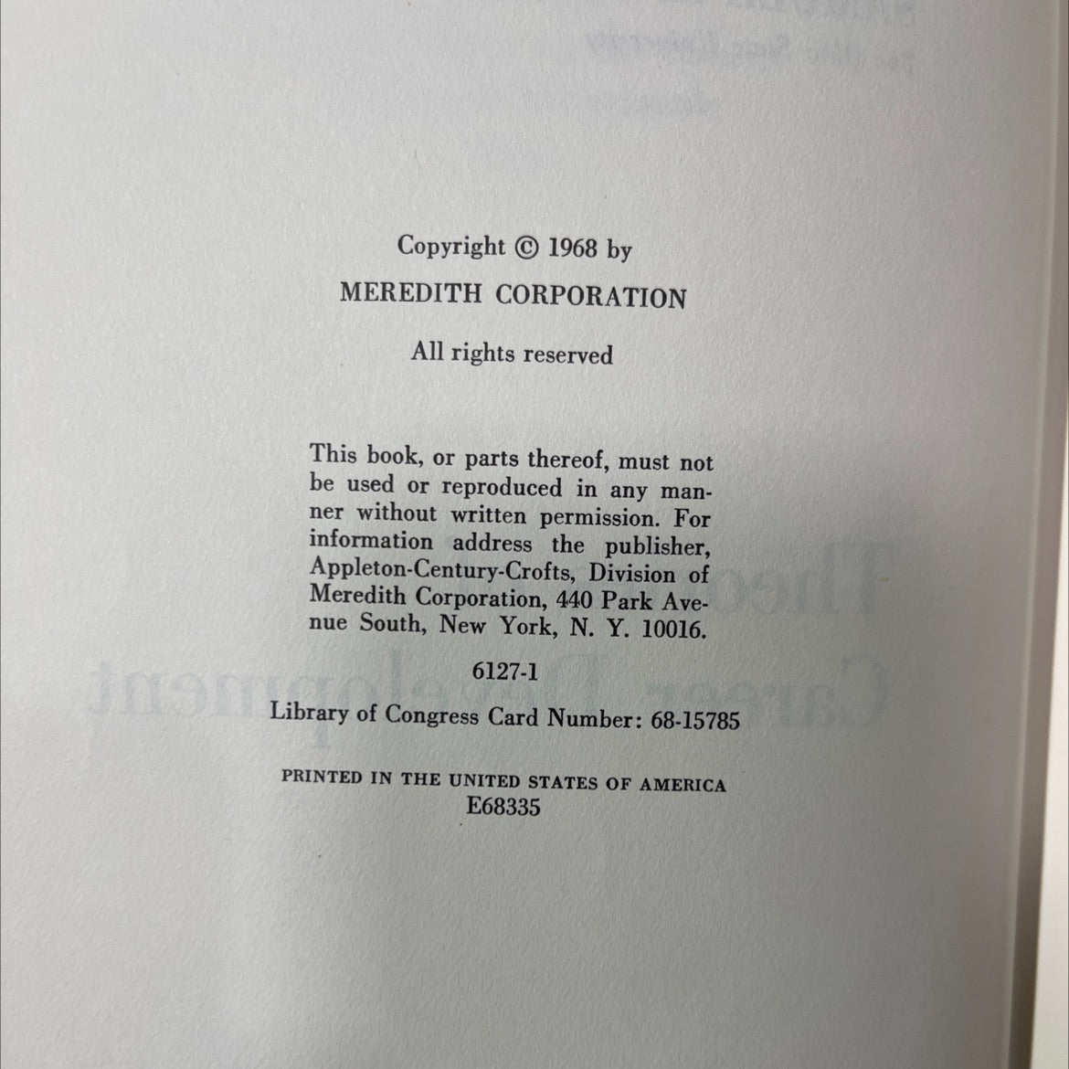 theories of career development book, by samuel h. osipow, 1968 Hardcover image 3