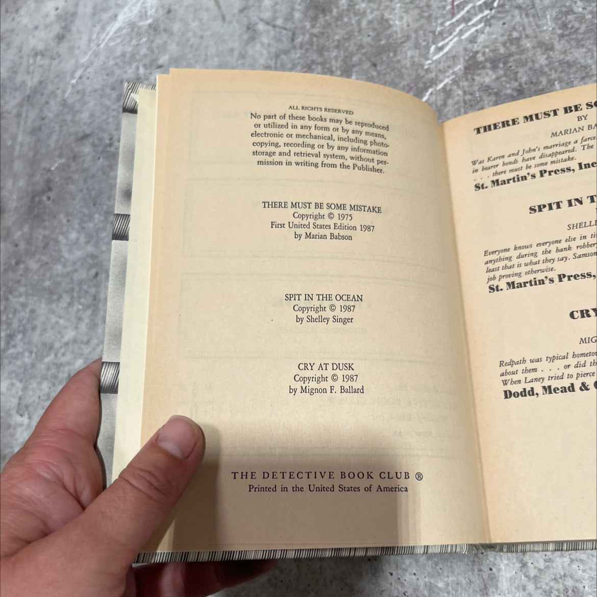 there must be some mistake book, by Marian Babson, 1987 Hardcover image 3