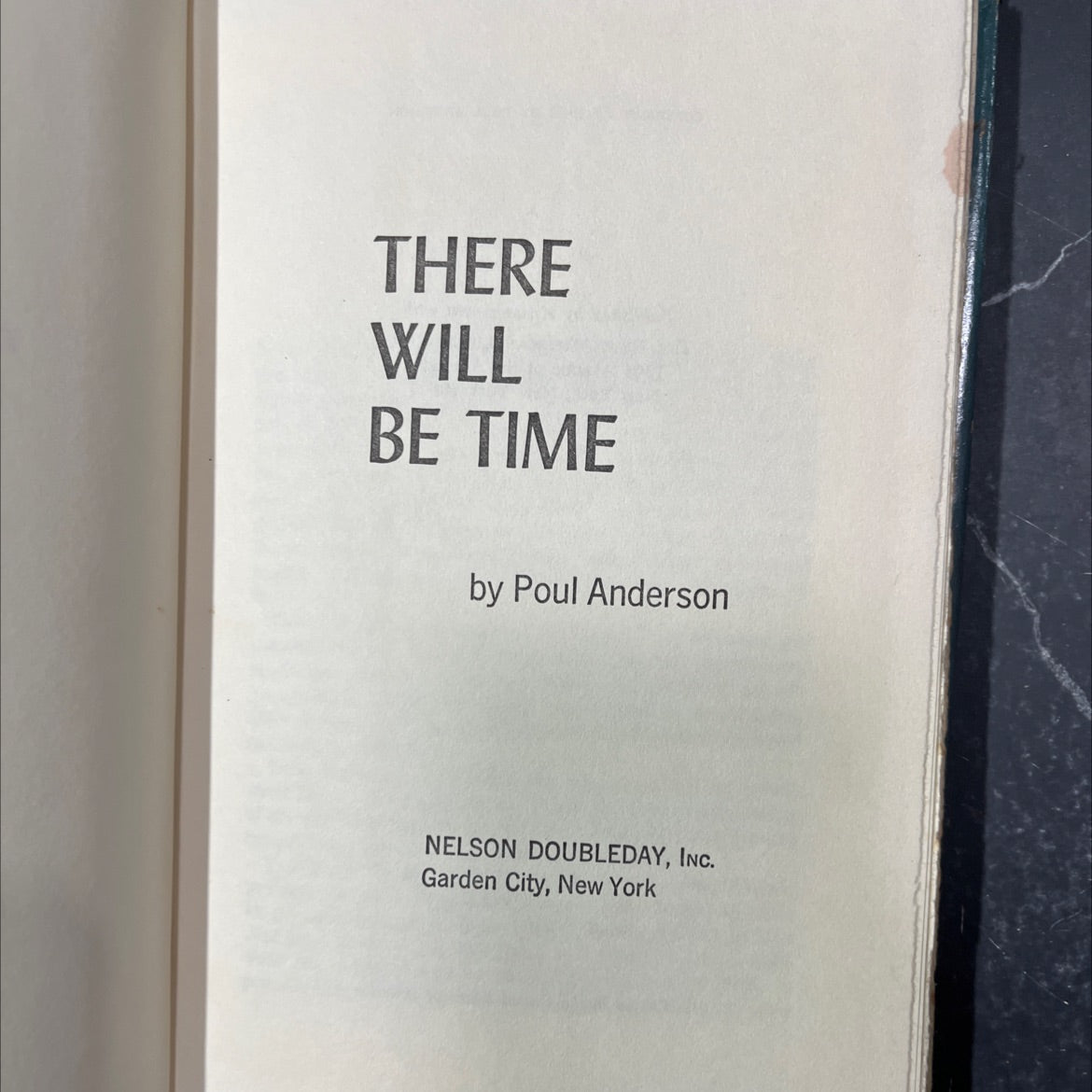 there will be time book, by Poul Anderson, 1972 Hardcover image 2