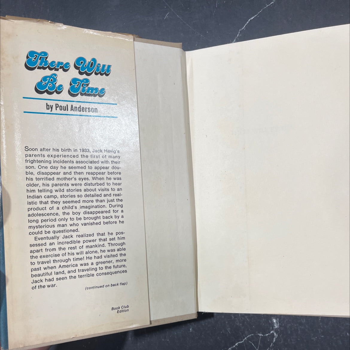 there will be time book, by Poul Anderson, 1972 Hardcover image 4