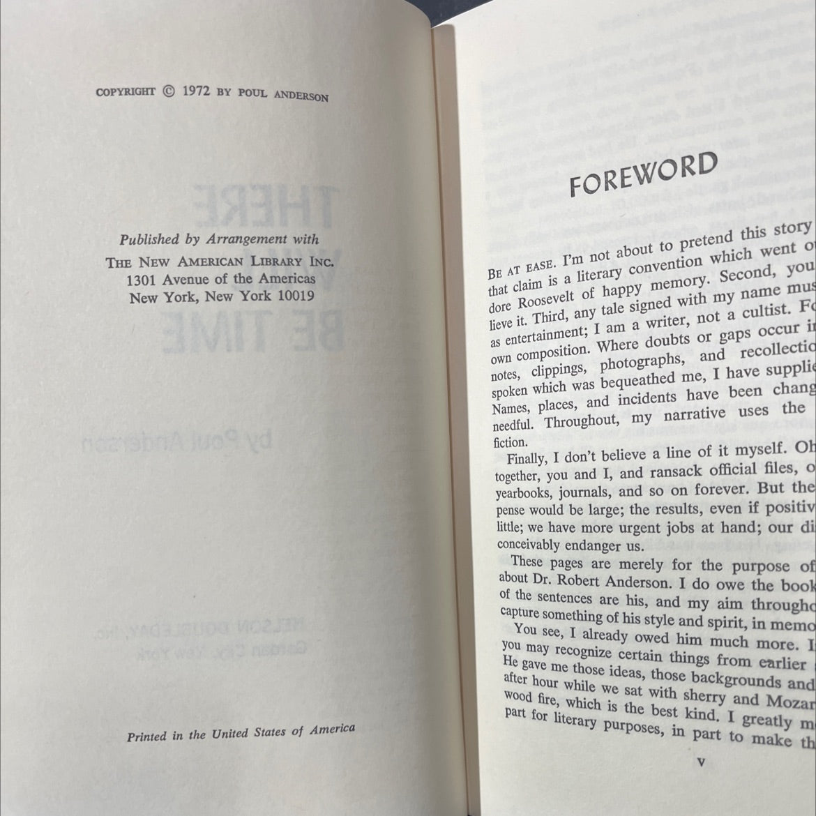 there will be time book, by Poul Anderson, 1972 Hardcover image 3