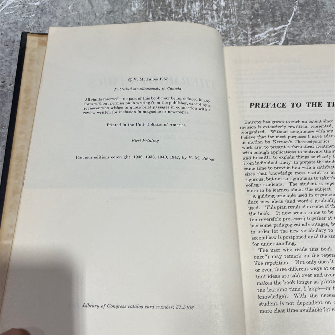 thermodynamics book, by virgil moring faires, 1957 Hardcover image 3