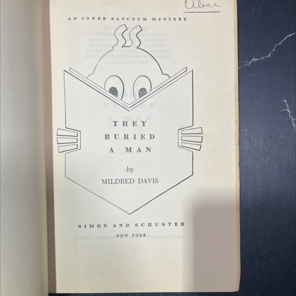 they buried a man book, by mildred davis, 1953 Hardcover image 2