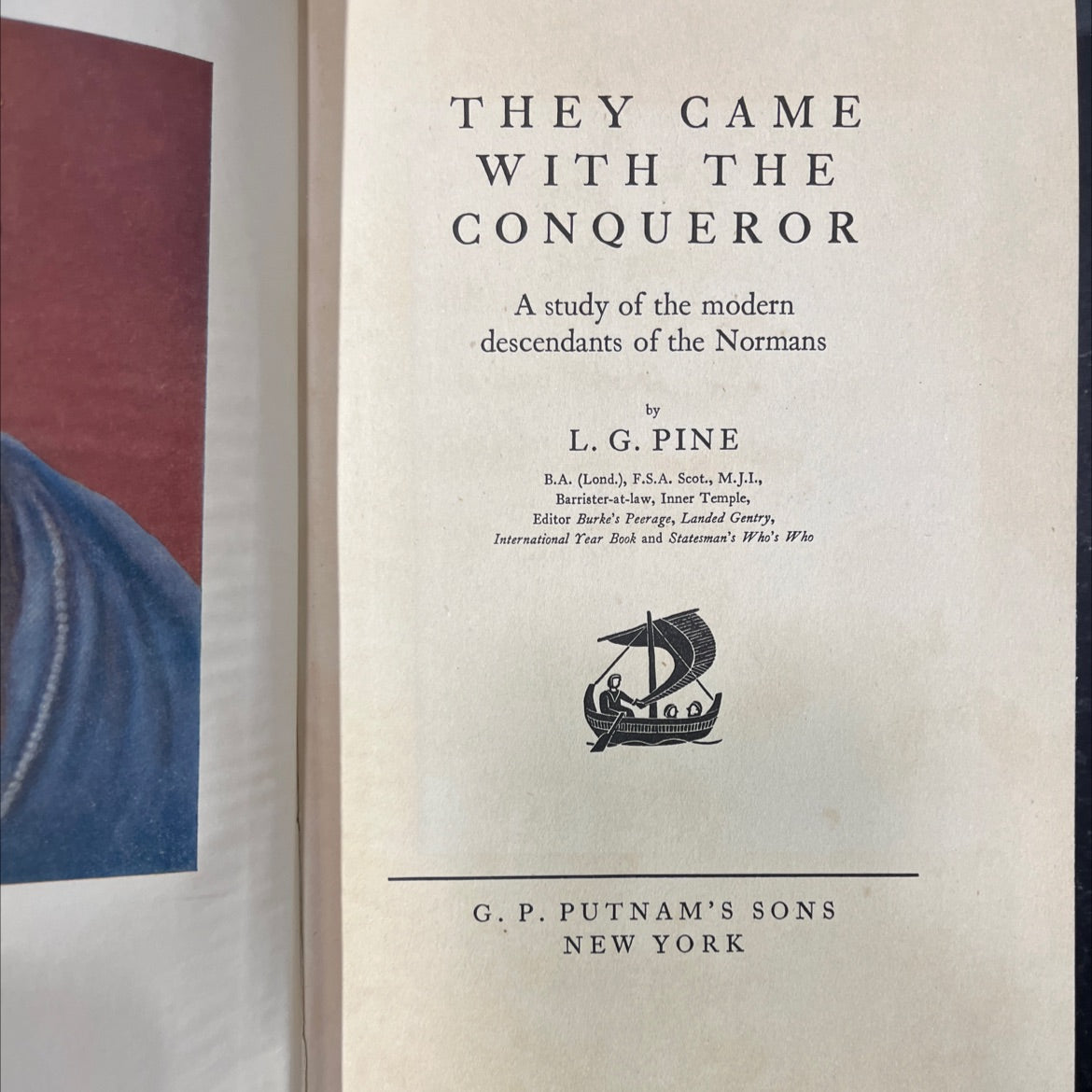 they came with the conqueror book, by L. G. Pine, 1970 Hardcover image 2