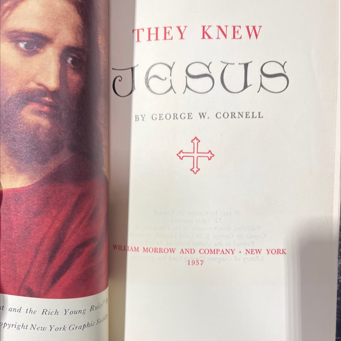 they knew jesus book, by george w. cornell, 1957 Hardcover image 2