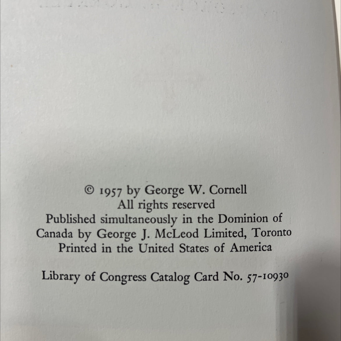 they knew jesus book, by george w. cornell, 1957 Hardcover image 3