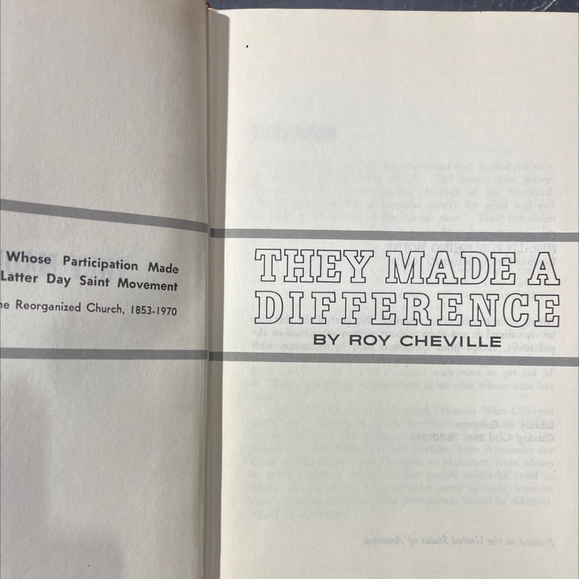 they made a difference book, by roy cheville, 1970 Hardcover image 2