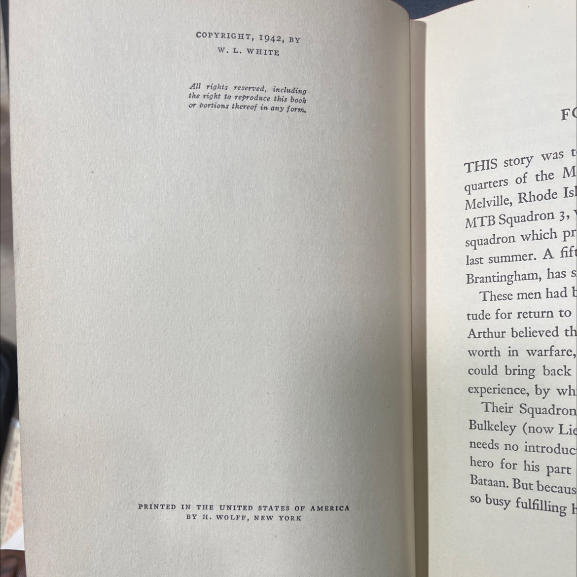 they were expendable book, by w. l. white, 1942 Hardcover image 3